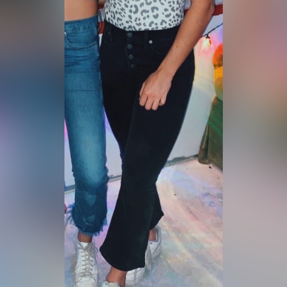 Madewell Cali Demi-Boot cut black jeans